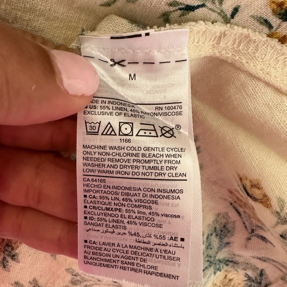Old Navy Floral Cami Dress Size Medium Linen Blend NWT Sundress - Picture 6 of 6